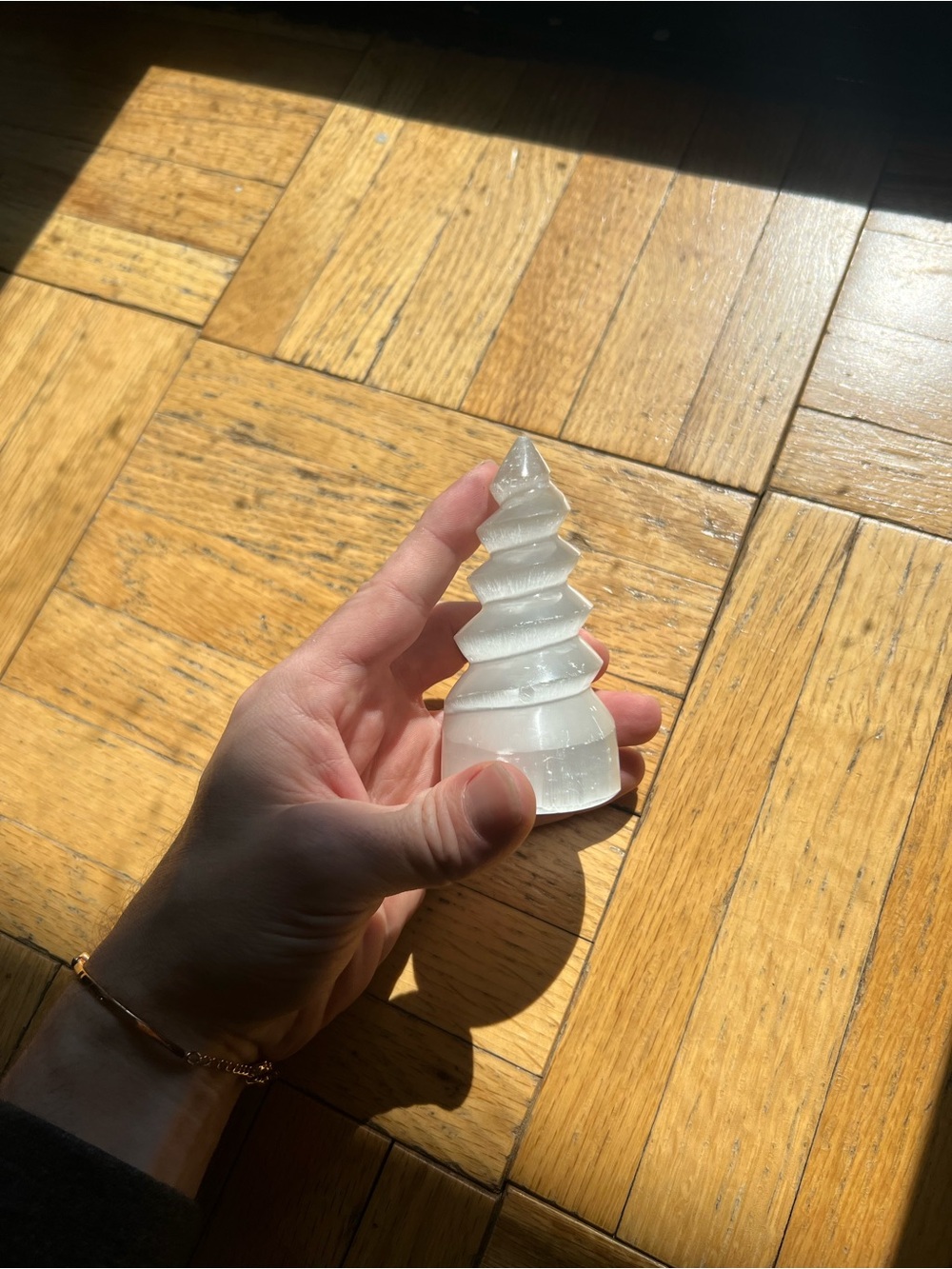 Spiral Selenite unicorn Tower